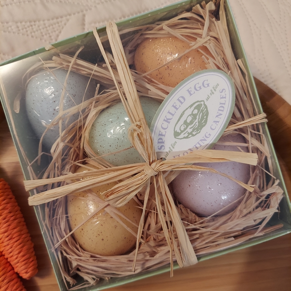 Williams Sonoma Speckled Egg Floating Candles